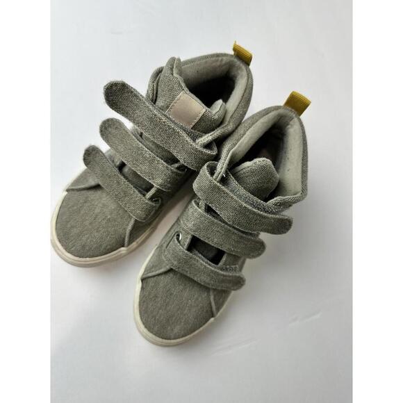 Grey Cat & Jack Clancy  Boot High Top Sneaker  3 Strap Toddler Size 12 - Picture 4 of 9
